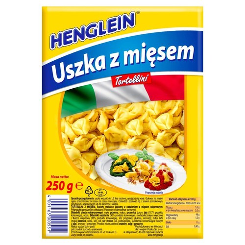 Tortellini. uszka z mięsem Henglein 250 g