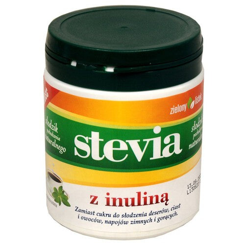 Stevia słodzik pochodzenia naturalnego z inuliną Zielony listek 140 g