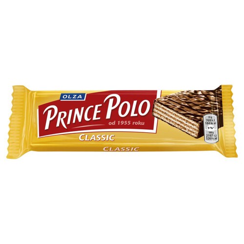 Czekoladowy  wafelek z kremem kakaowym Prince Polo 35 g