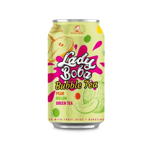 Napój niegazowany Bubble Tea o smaku gruszka-melon Lady Boba 320 ml