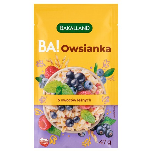 Owsianka z 5 owocami leśnymi Bakalland 47 g