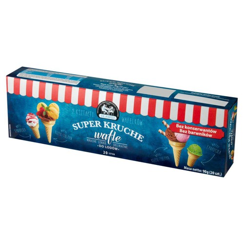 Wafle do lodów, super kruche Sławoj 90 g