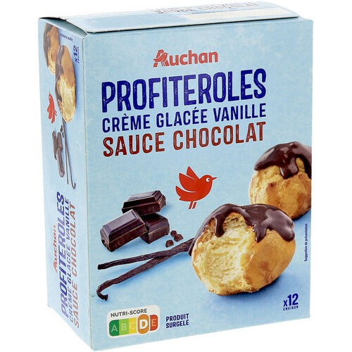 Ptysie z nadzieniem waniliowymi z sosem czekoladowym Auchan 280 g