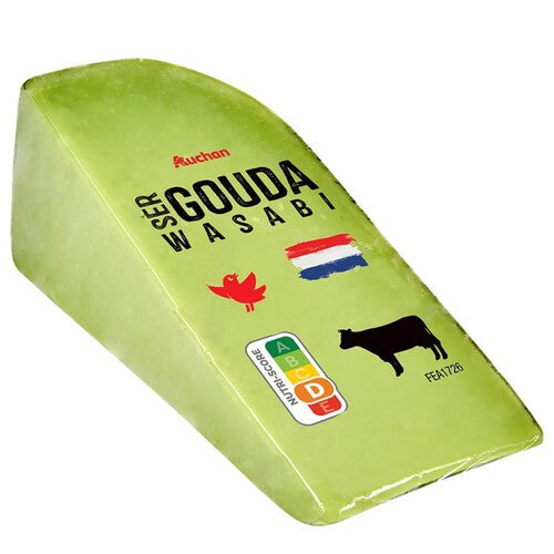 Ser Gouda wasabi    Auchan na wagę ok. 250 g
