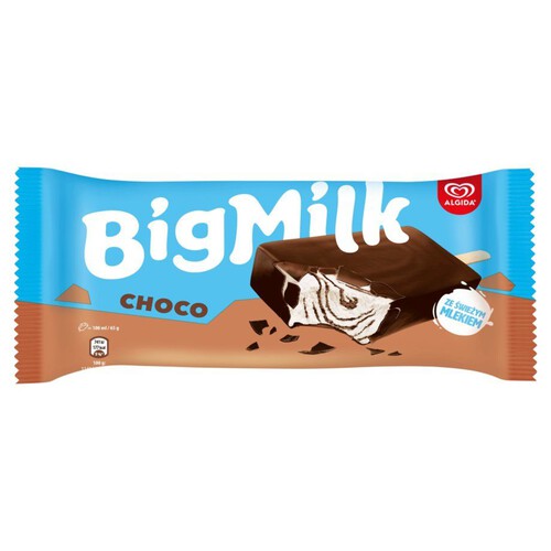 Lody śmietankowe w polewie czekoladowej Big Milk 100 ml