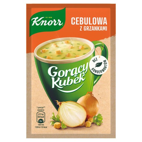 Gorący kubek cebulowa z grzankami Knorr 17 g