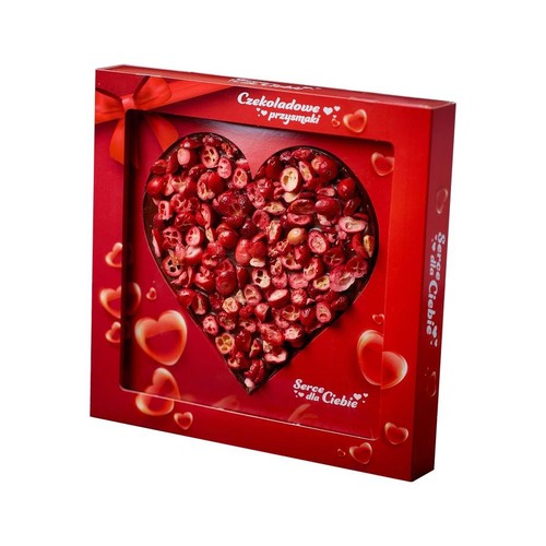 Czekoladowe serce z owocami liofilizowanymi Chocolu 150 g