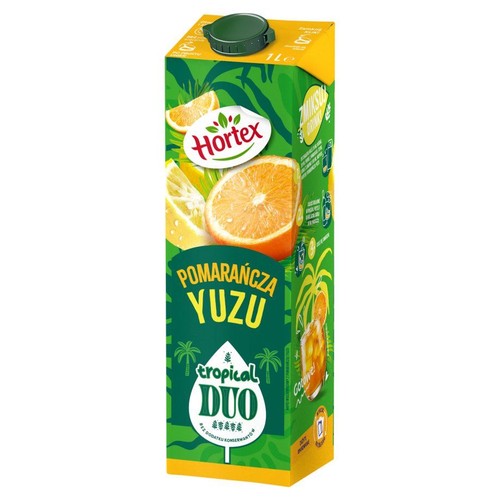 Napój wieloowocowy Tropical Duo o smaku pomarańczy i yuzu  Hortex 1 l